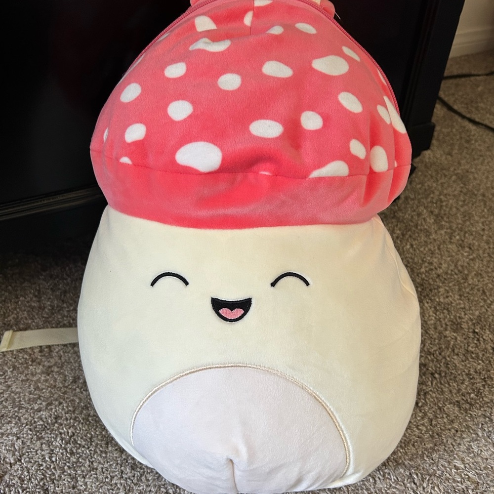 Malcolm the mushroom squishmallow backpack